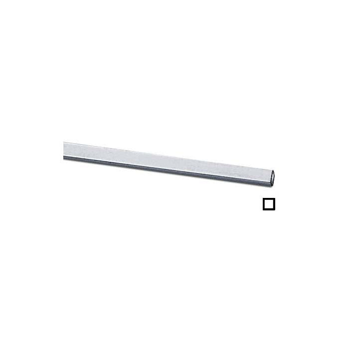 Tubo cuadrado de plata esterlina de 2,97 mm, duro, longitud de 304,8 mm