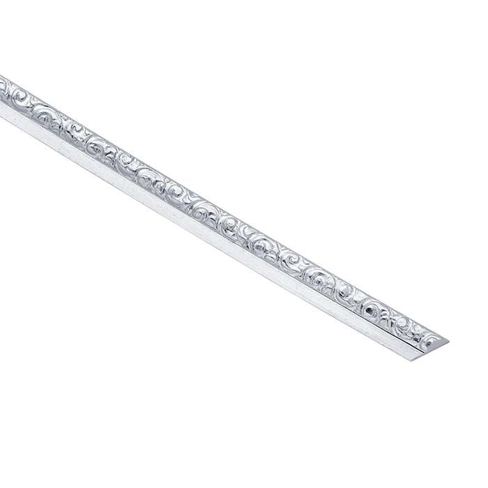 .999 Fint silver 3,6 mm mönstrad trappstegsremsa, död-mjuk
