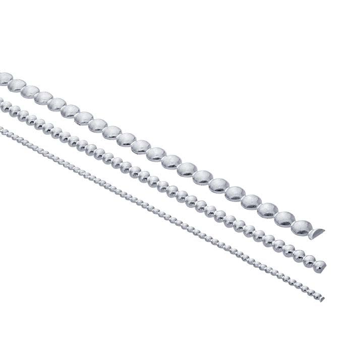 Sterling Silver Half-Bead Wire, 3.26mm, Dead-Soft
