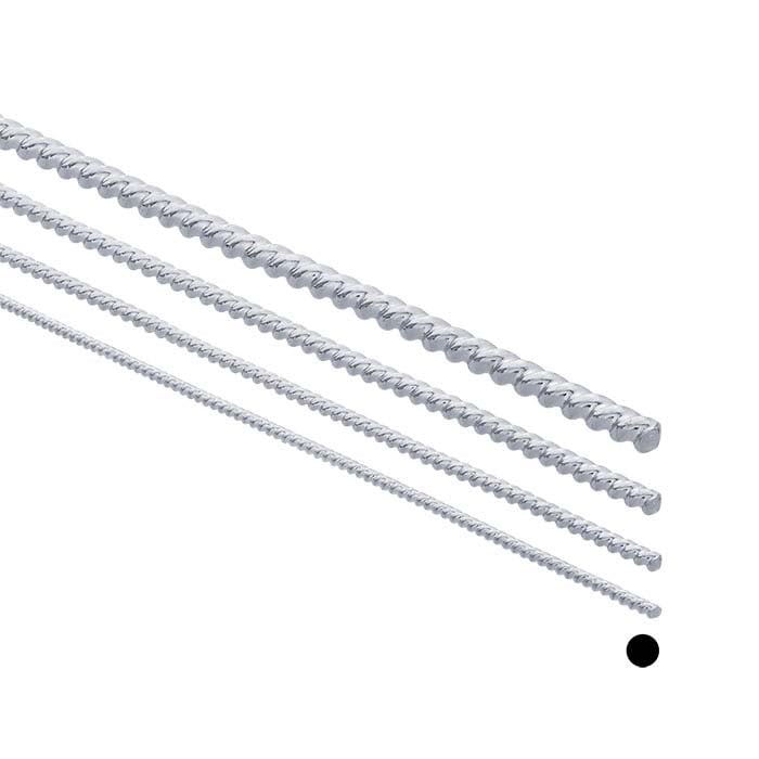 スターリングシルバー 丸型ツイストパターンワイヤー、2.59mm、ソフト