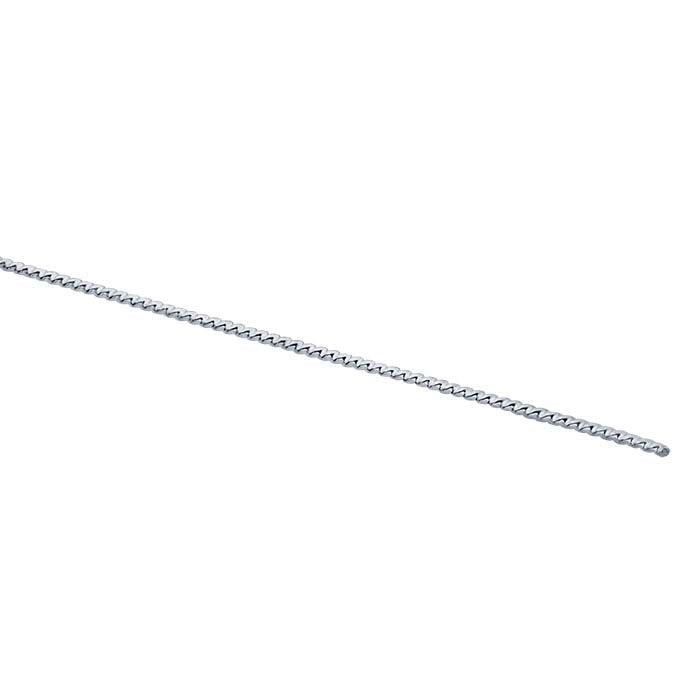 스털링 실버 라운드 트위스트 패턴 와이어, 1.29mm, 소프트