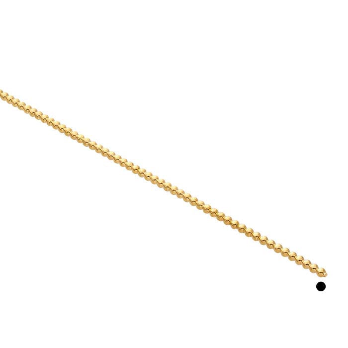 14/20 Yellow Gold-Filled Full-Bead Wires, Dead-Soft
