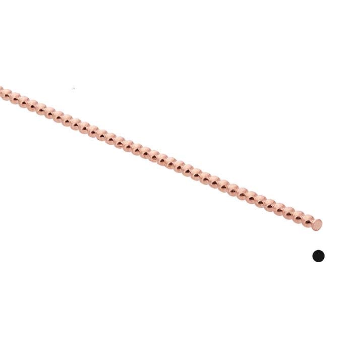 14K Rose Gold 1.2mm Bead Wire, Dead-Soft