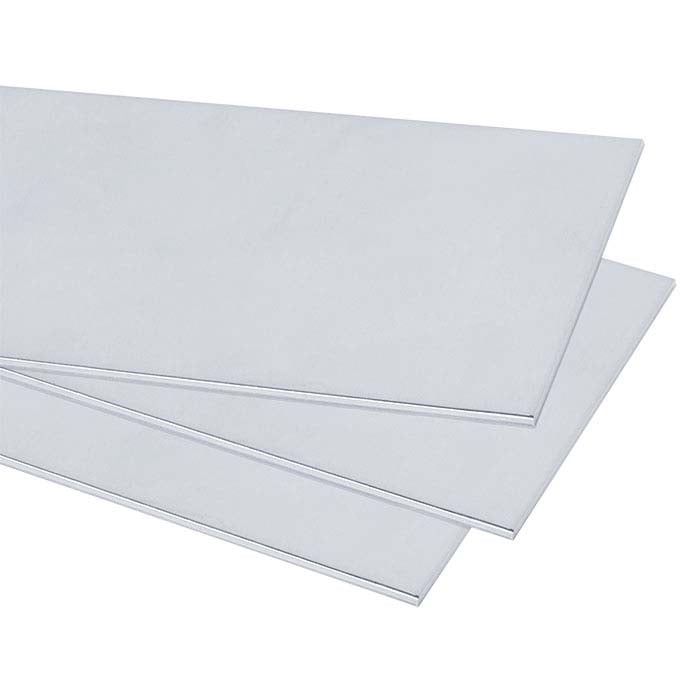 .999 Fine Silver 152.4mm Sheet, 2.05mm, 1/4-Hard, Brushed Finish