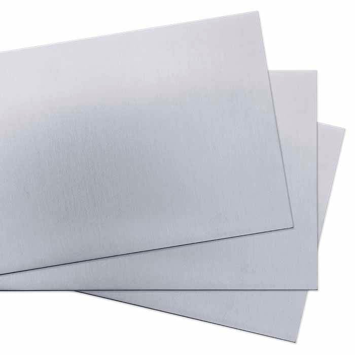 .999 Fine Silver 152.4mm Sheet, 0.57mm, 1/4-Hard, Brushed Finish
