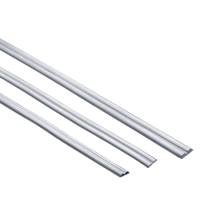 Sterlingsølv 4,39 mm x 0,84 mm dobbel halvrund tråd, dødmyk