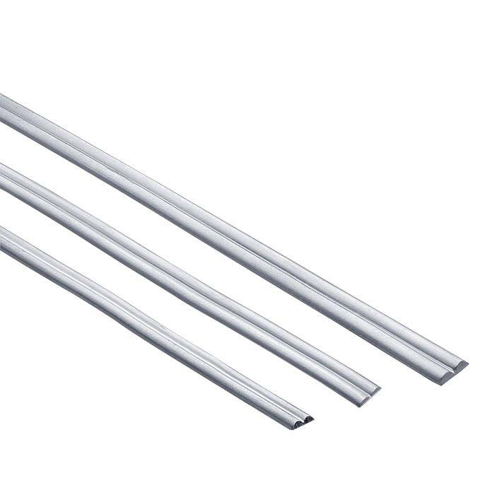 Fio de Prata Esterlina 6,53mm x 2,06mm Meia-Ronda Duplo, Muito Maleável