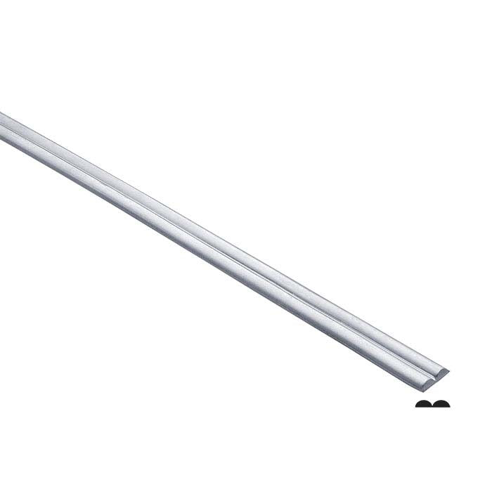Fio de Prata Esterlina 3,2mm x 0,99mm Meia-Ronda Dupla, Muito Maleável