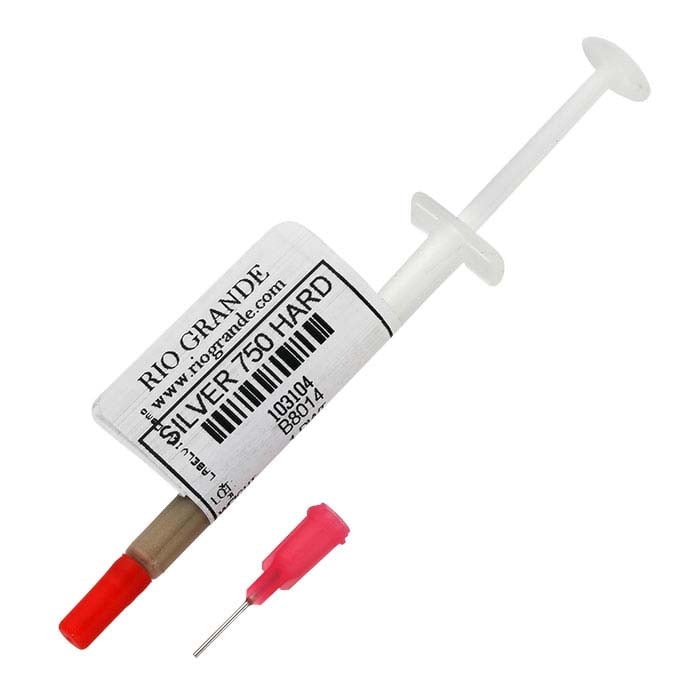 Silver Paste Solder Syringe, 750 Hard, 1 dwt.
