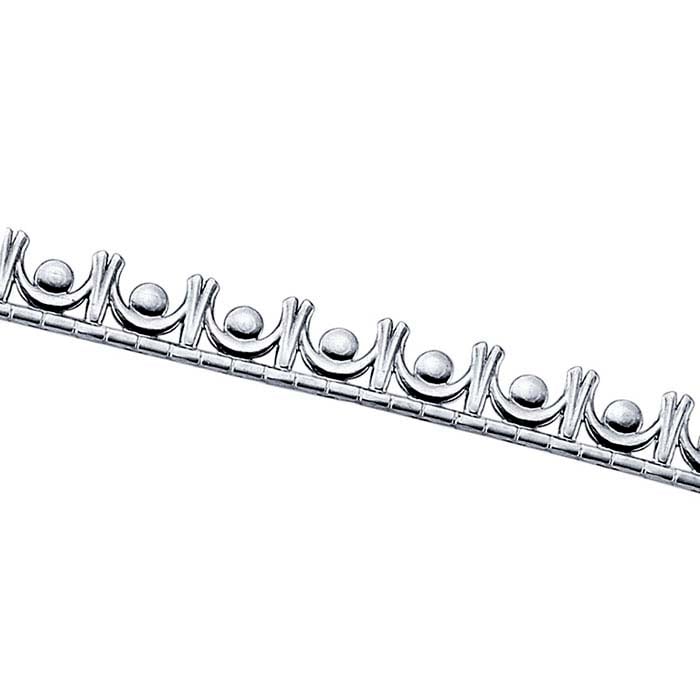Sterling Silver "Swag" Gallery Wire, Hard (as rolled)