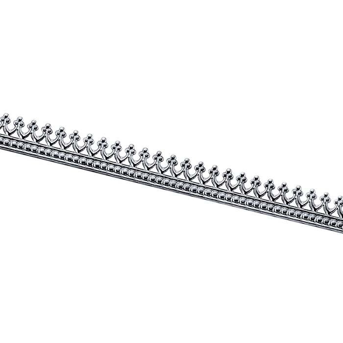 Sterling Silver "Crown" Gallery Wire, Hard (as rolled)