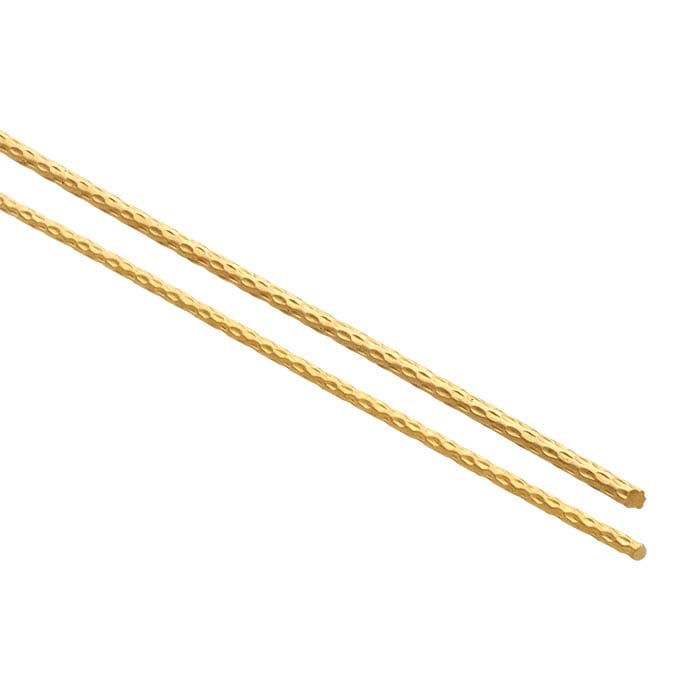14/20 Yellow Gold-Filled Pattern #1 Sparkle Wire, 1.7mm, 1/4-Hard