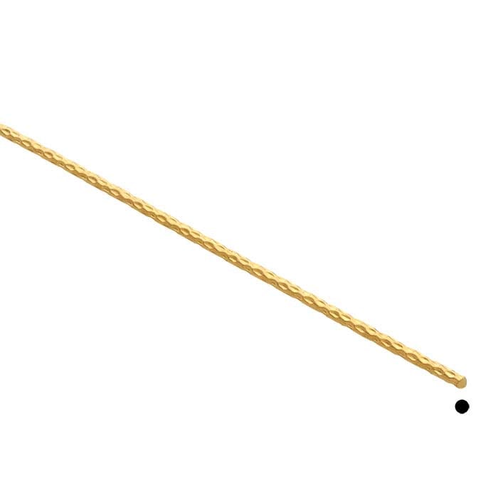 14/20 Yellow Gold-Filled Pattern #1 Sparkle Wire, 1.4mm, 1/4-Hard