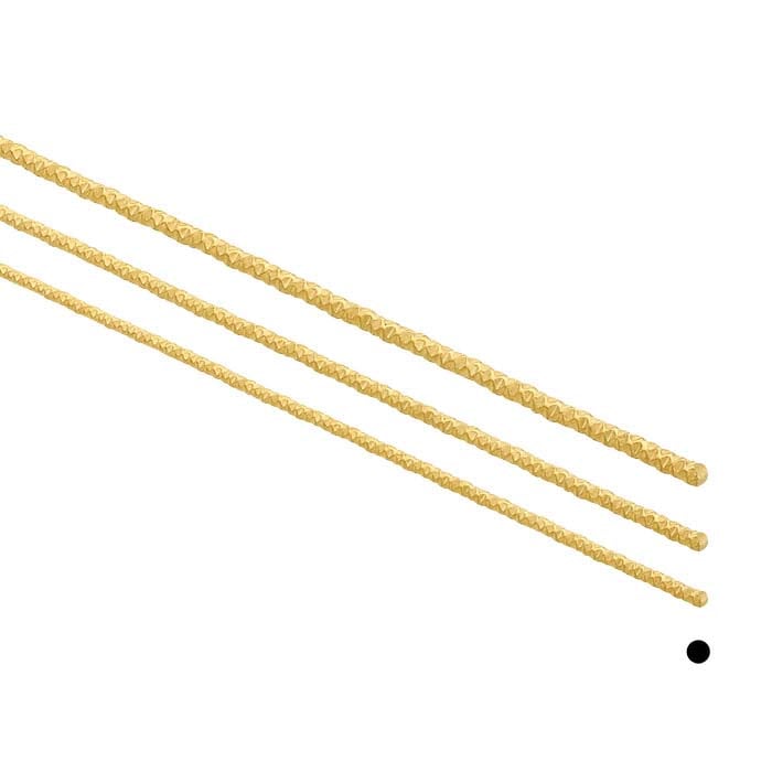 14/20 Yellow Gold-Filled Pattern #3 Sparkle Wire, 1.3mm, 1/4-Hard