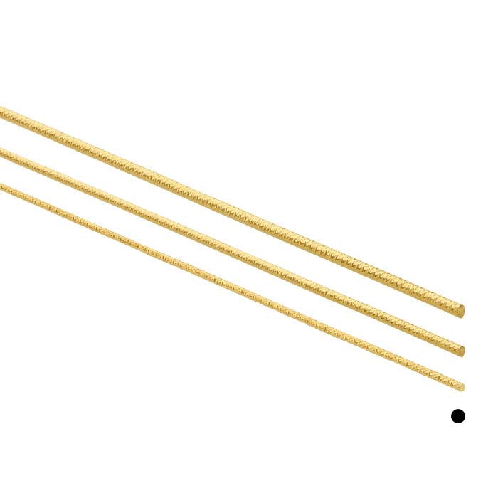 14/20 Yellow Gold-Filled Pattern #5 Sparkle Wire, 0.8mm, 1/4-Hard