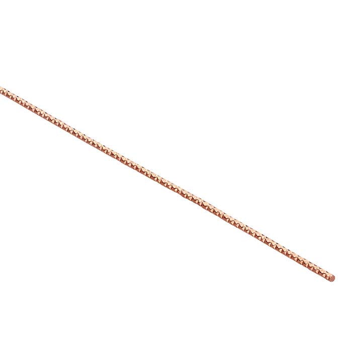 14/20 Rose Gold-Filled Pattern #3 Sparkle Wire, 1.3mm, 1/4-Hard