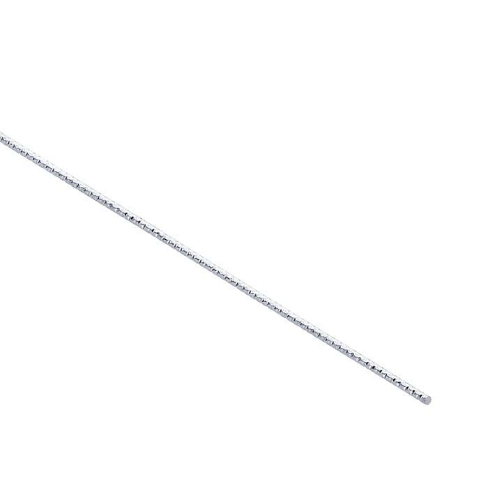 14K Hvidguld Mønster #5 Glitrende Tråd, 0,8 mm, 1/4-Hård