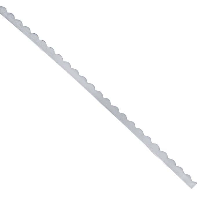 .999 Fine Silver 3.17mm Scalloped Strip, 0.40mm, Dead-Soft
