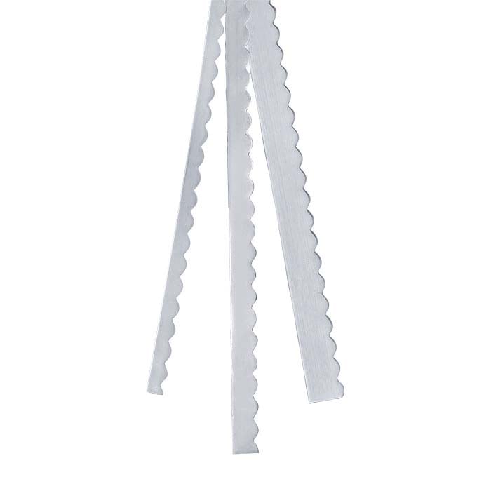 .999 Fine Silver 4.76mm Scalloped Strip, 0.25mm, Dead-Soft