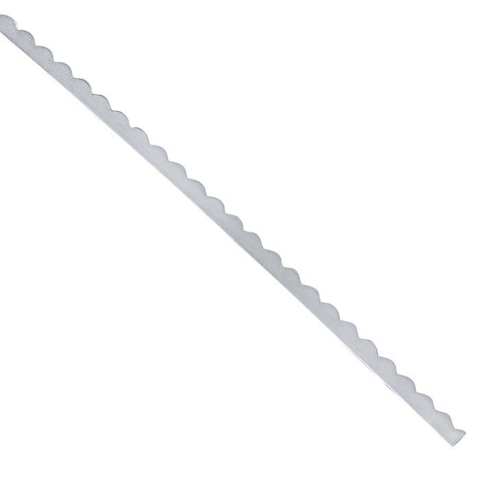 .999 Fine Silver 6.35mm Scalloped Strip, 0.32mm, Dead-Soft