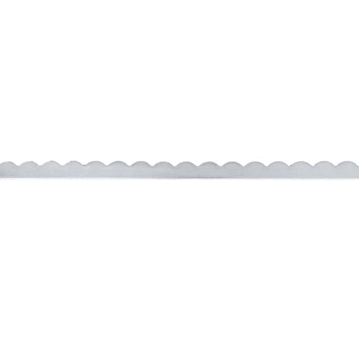.999 Fine Silver 6.35mm Scalloped Strip, 0.32mm, Dead-Soft