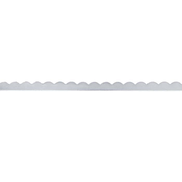 .999 Fine Silver 6.35mm Scalloped Strip, 0.25mm, Dead-Soft