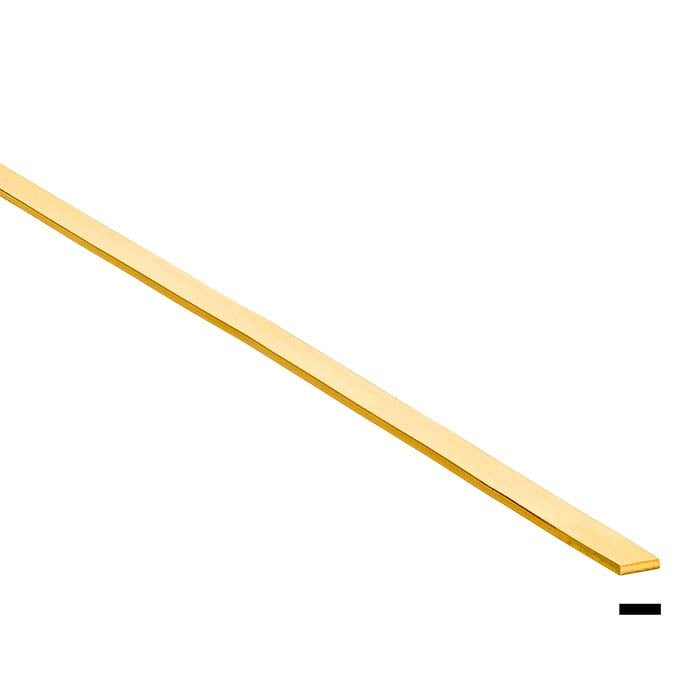 14/20 Yellow Gold-Filled 4 x 1mm Rectangle Wire, Dead Soft