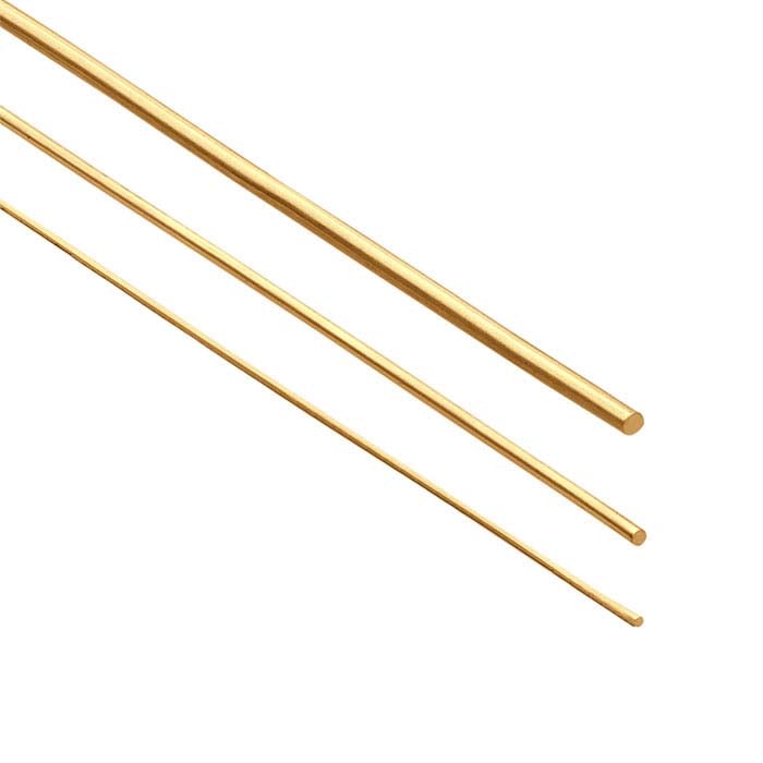 12/20 Yellow Gold-Filled Solder-Filled Round Wire, 0.079", Dead-Soft