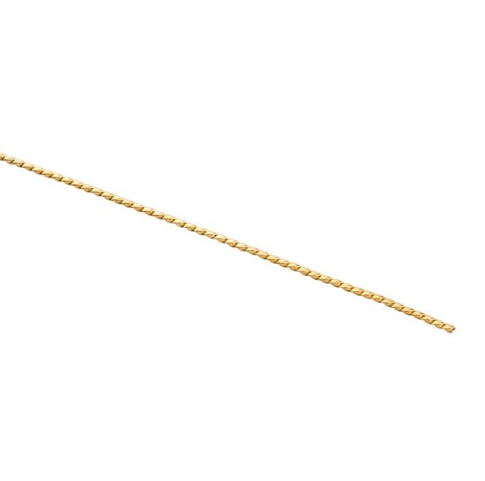 14/20 Gold-Filled Square Twist Wire, 0.81mm, 1/2-Hard