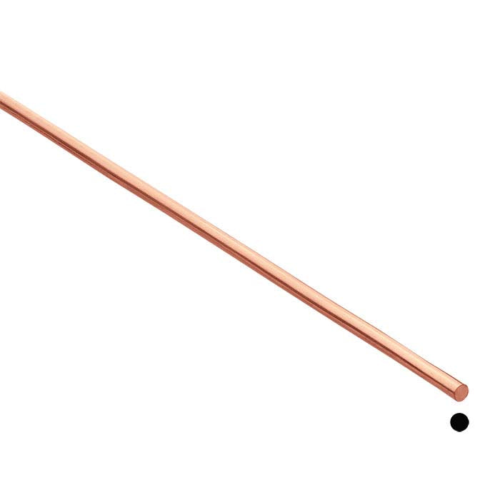 14/20 Rose Gold-Filled Round Wire, 1/2-Hard