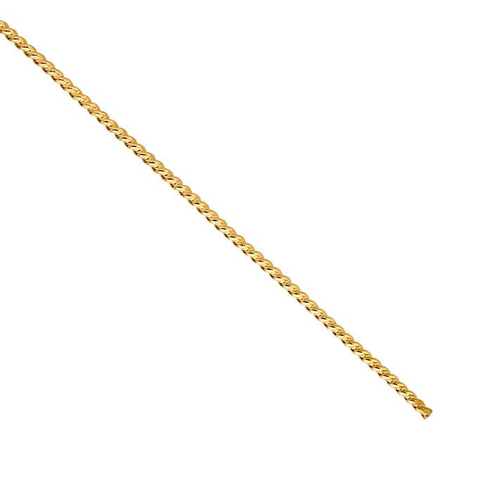 14/20 Yellow Gold-Filled Round Twist-Pattern Wire, 2.59mm, Dead-Soft