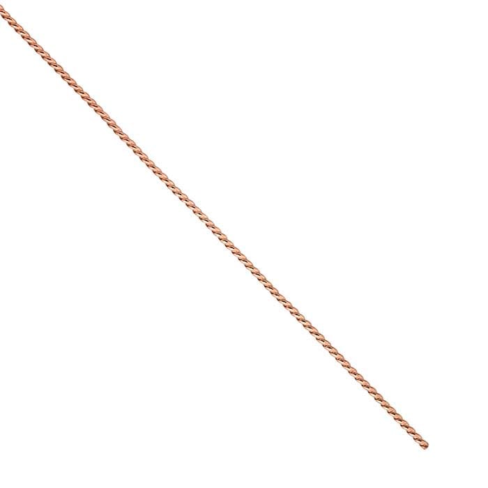 14/20 Rose Gold-Filled Round Twist-Pattern Wire, 1.63mm, Dead-Soft