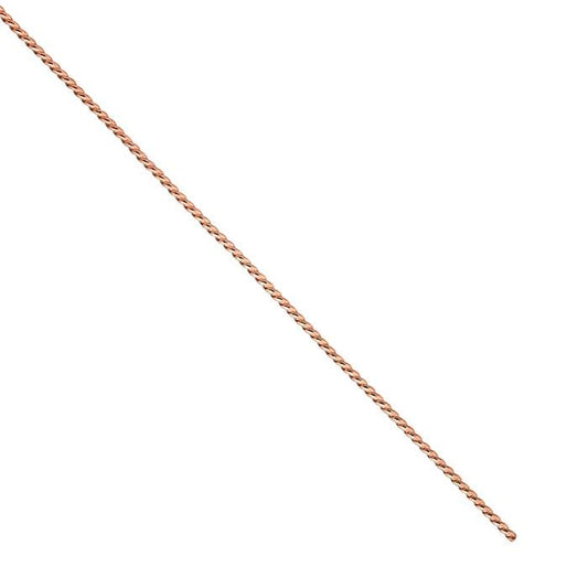 14/20 Roséguld-Fylld Rund Tråd med Vriden Mönster, 1,63 mm, Död-Mjuk