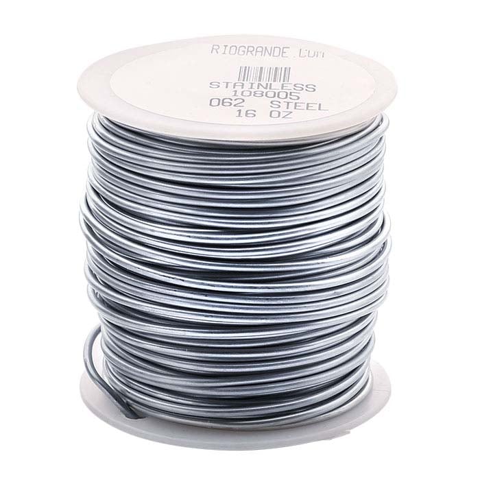 Rustfrit Stål Rundtråd, 1-lbs Spole, 1,63 mm, Dødblød