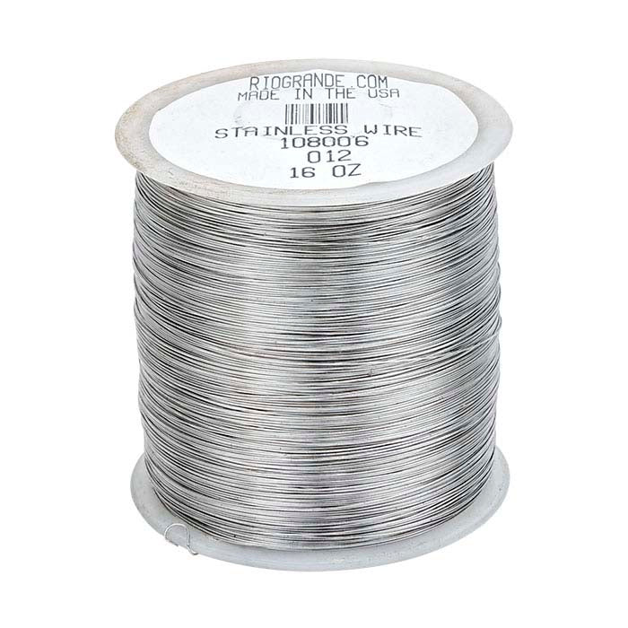 Drut okrągły ze stali nierdzewnej, szpula 1 funta, 0,40 mm, miękki (dead-soft)