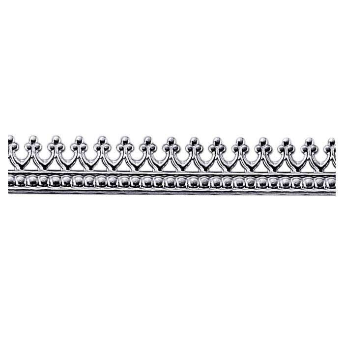 Argentium® Silver "Crown" Gallery Wire, Hard (as rolled)