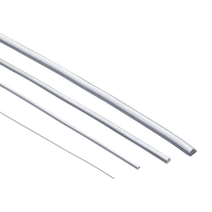 Argentium® sølv halvrund tråd, 0,81 mm, 1/2-hård