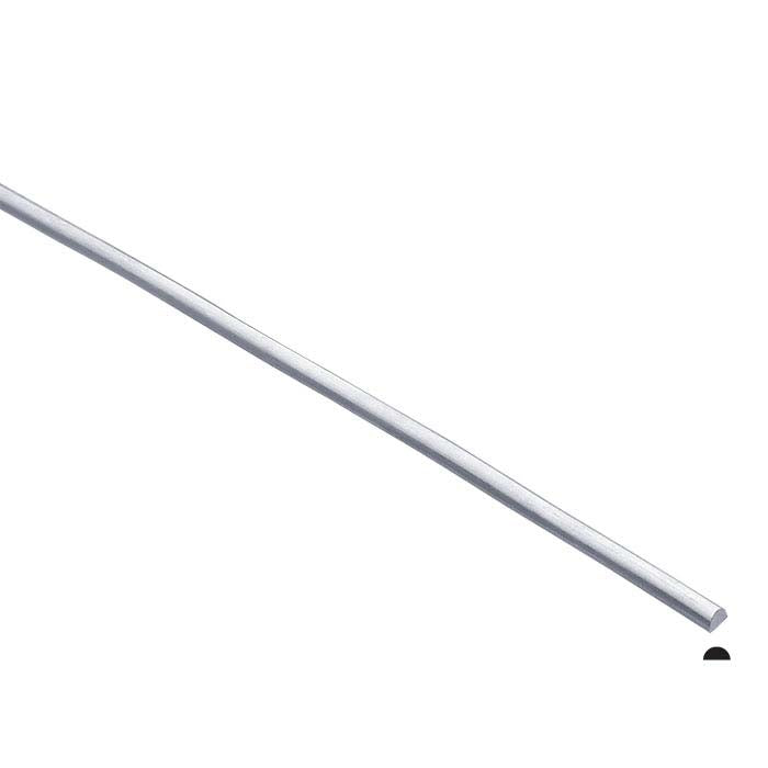 Argentium® sølv halvrund tråd, 0,81 mm, 1/2-hård