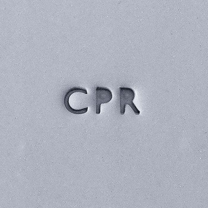 Cool Tools Metal Clay Marking Stamp, "CPR," 2mm Character