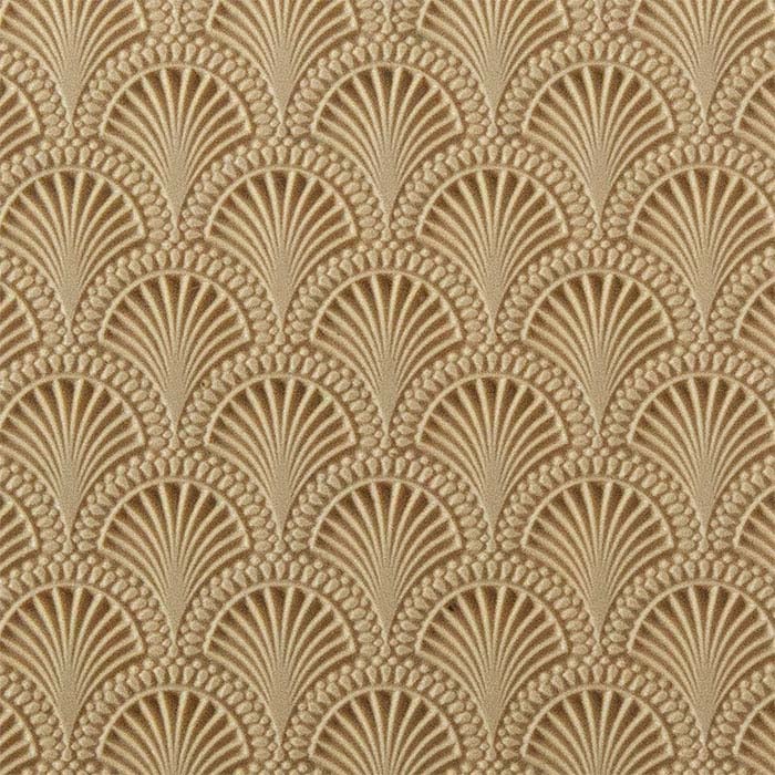 Metal Clay Texture Tile, Art Deco Shells