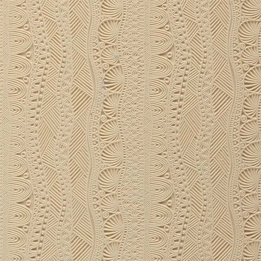 Metal Clay Texture Mega Tile, Borders Silhouette