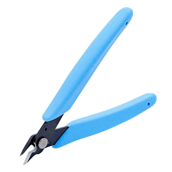 CISHNOU Micro-Shear Flush Cutter – 5” Plastic Oblique Pliers, Side-Cutting Diagonal Snips For Electronics & Craft