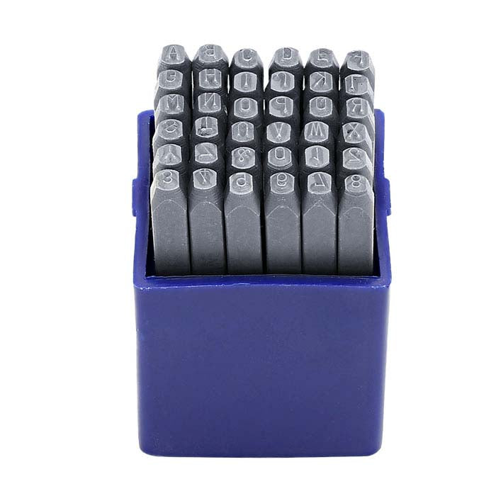 Stamp Set, Numbers and Alphabet, 3.2mm Characters