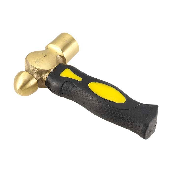 Kort skaft messing kule-/flat hammer, 1 lb.