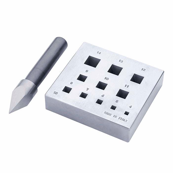 Bezel Forming Block with Punch Square