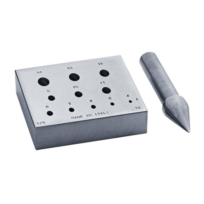 Bezel Forming Block with Punch Oval