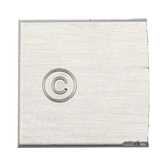 Tool Steel Copyright Stamp, Straight Shank, 3.2mm Character