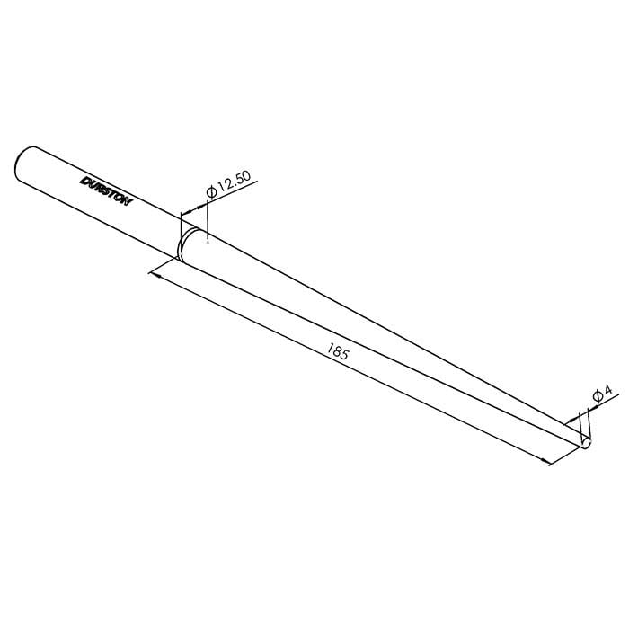 Durston Steel Tapered Round Bezel-Forming Mandrel, 273.05 mm