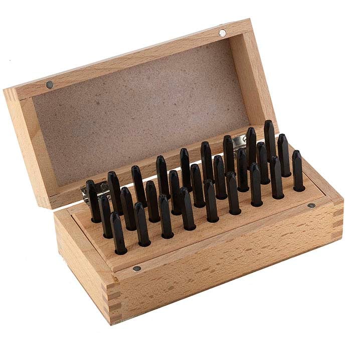 Solid Wood Marking Stamp Box, 27 Hole