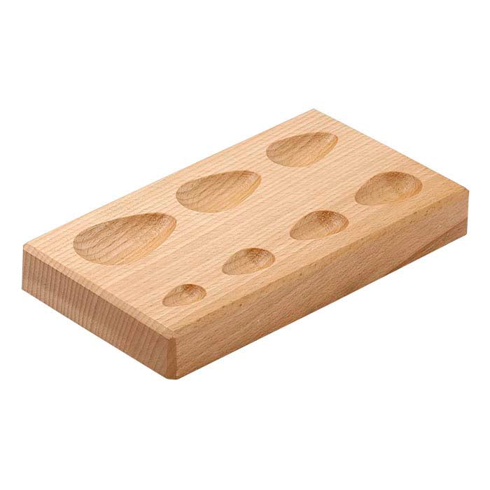 Wood Dapping Block Pear-Shape